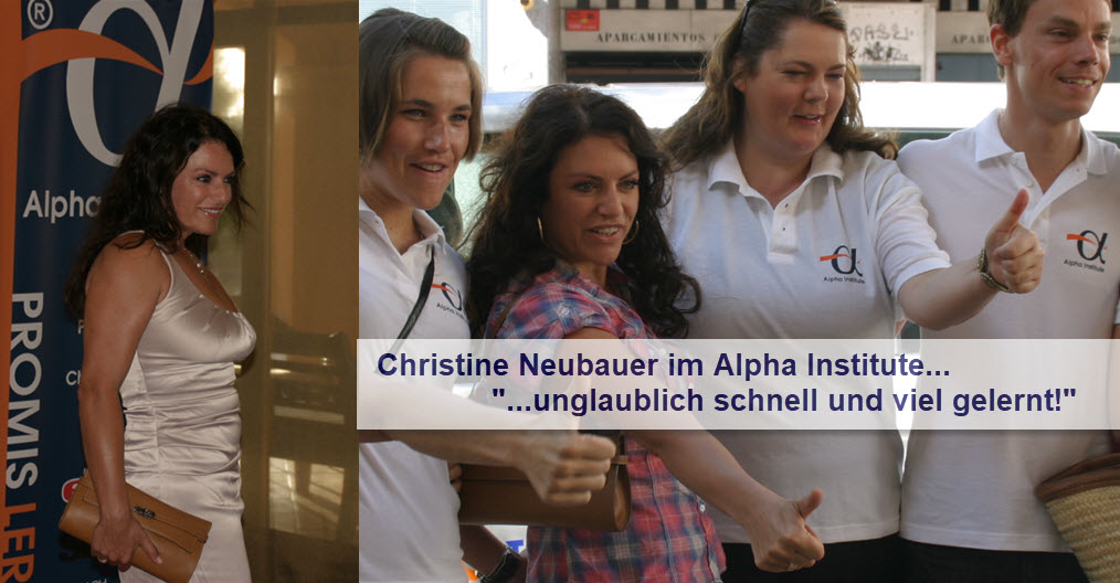 Christine Neubauer lernt Spanisch im Alpha Institute
